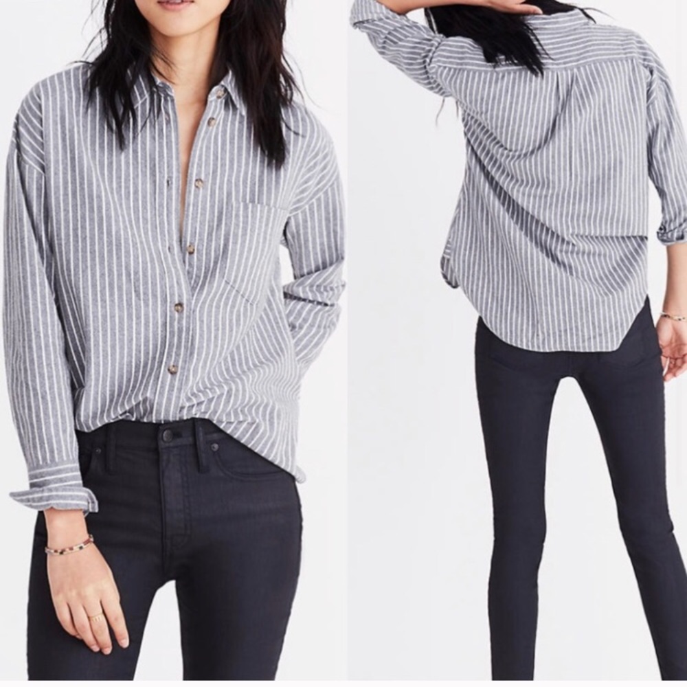 Madewell Flannel Westward shirt in stripe